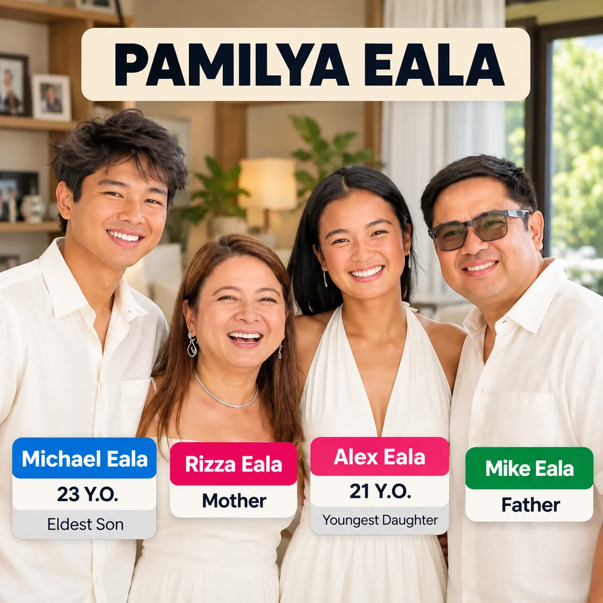 Pamilya Eala – family portrait of Alex Eala with her parents and brother