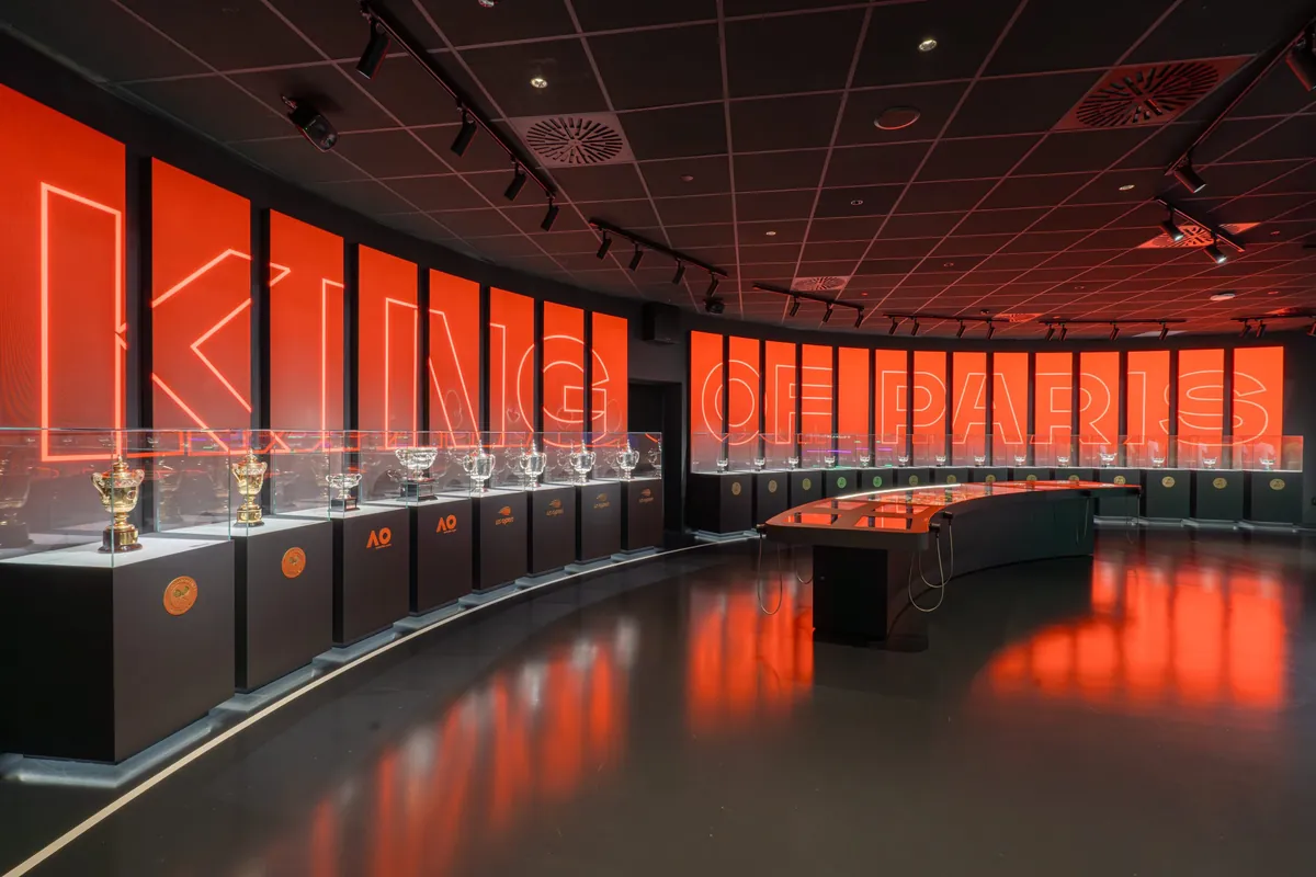 Trophy hall of the Rafa Nadal Museum in Manacor
